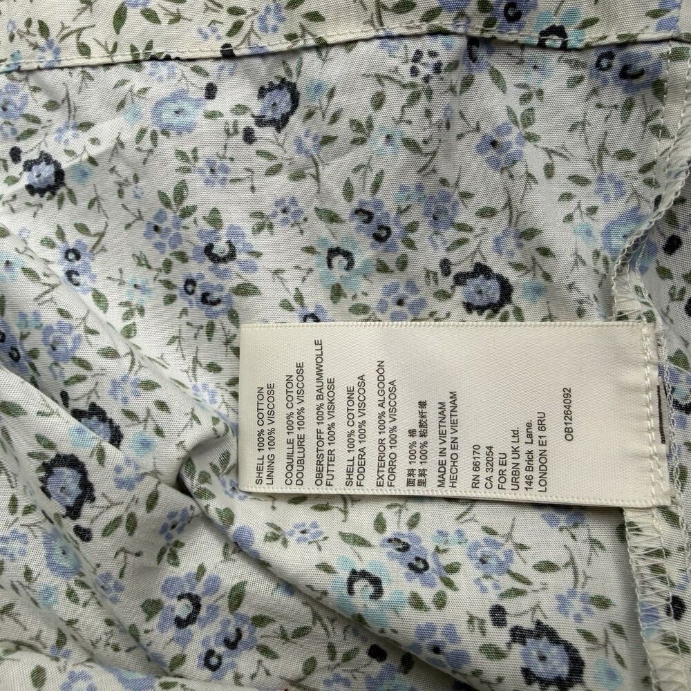 NWT Free People Cotton Petunia Mini Dress Women's Tea Combo L $128 Boho Floral - Picture 14 of 16
